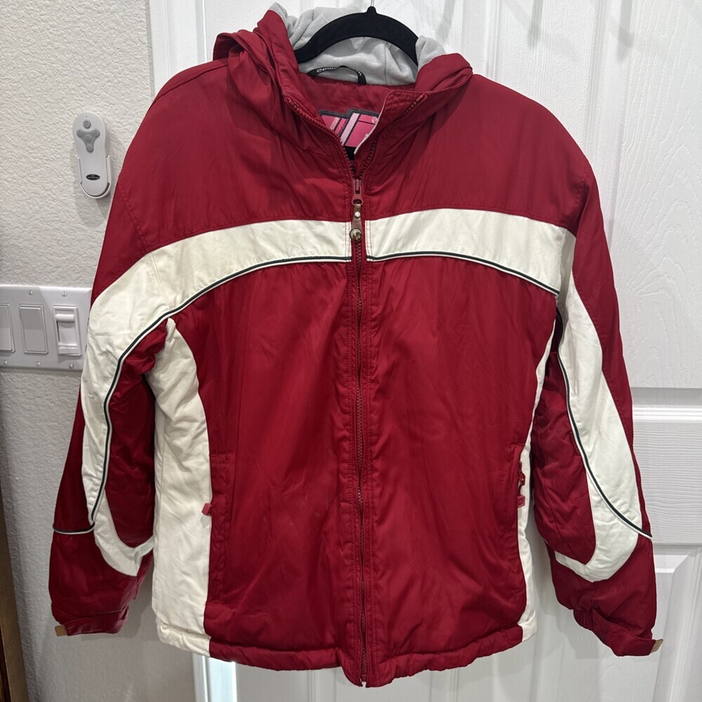 Powder Room Snowboard Ski Winter Jacket Coat Red White Women’s Size Medium